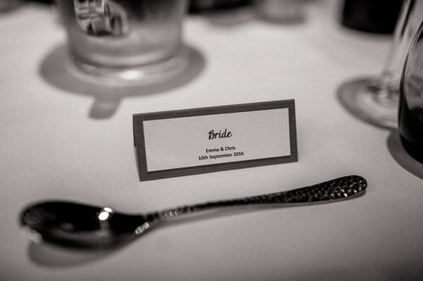 Bride place card