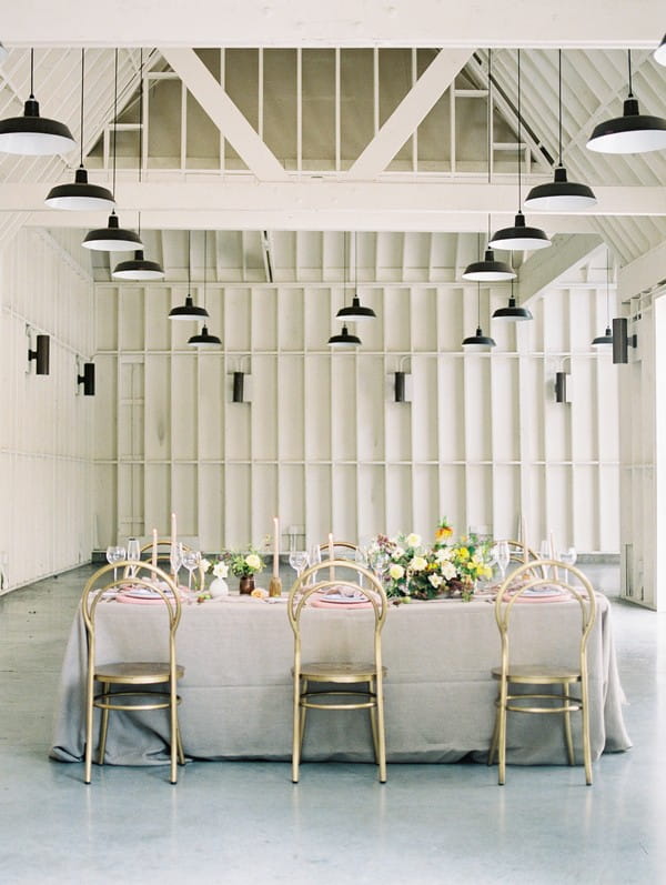 Wedding table inside Lombardi House