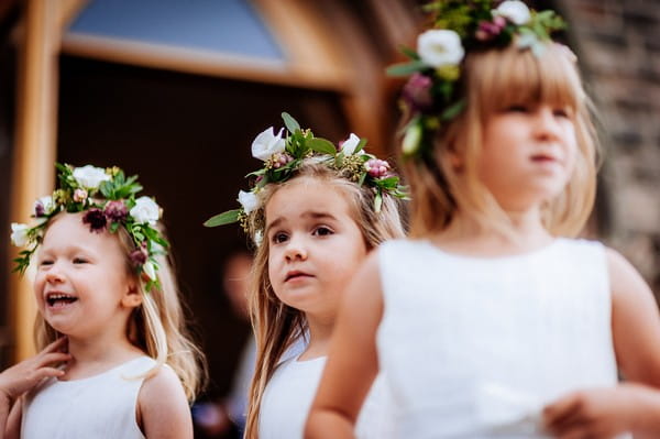 Flower girls with flower crowns