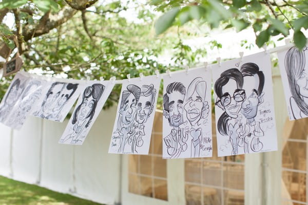 Caricatures of Wedding Guests