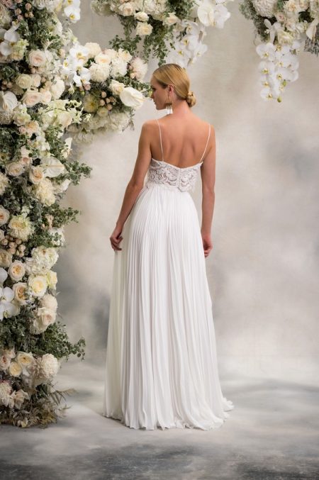 Back of Eva Top with Nicole Skirt from the Anna Georgina Inca Lily 2018 Bridal Collection