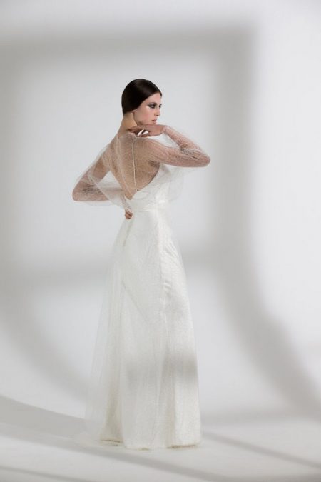 Back of Gladioli Skirt and Top with Iris Slip from the Halfpenny London The Garden After the Rain 2018 Bridal Collection