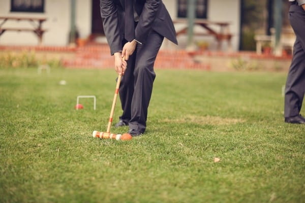 Wedding Guest Playing Croquet