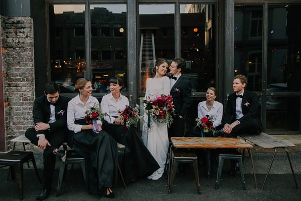 Bridal party at Truth Coffee