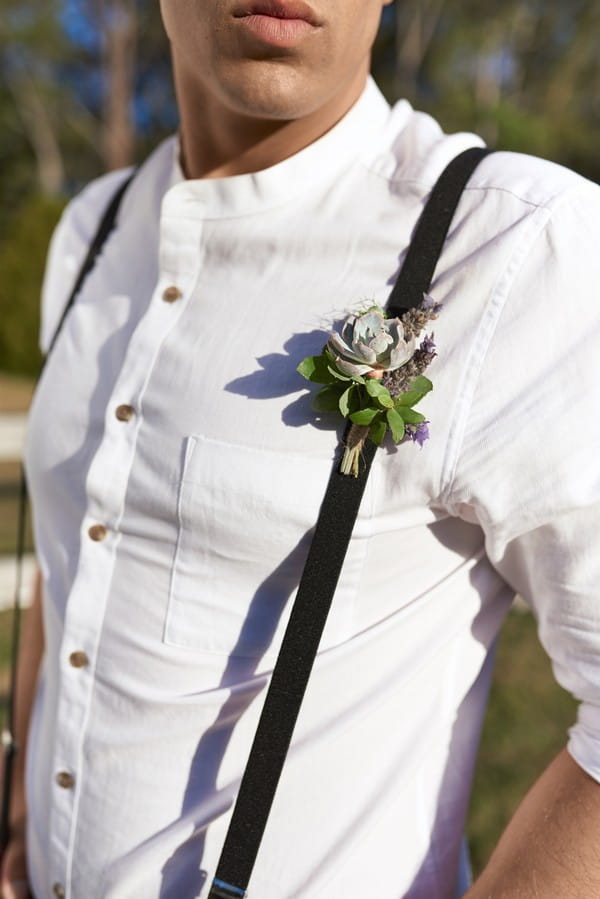 Succulent buttonhole