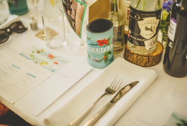 Festival wedding table styling