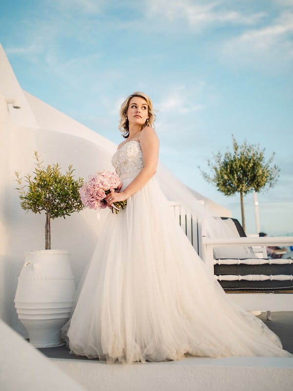 Bride in Santorini