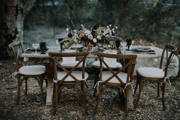 Wedding table with autumn styling