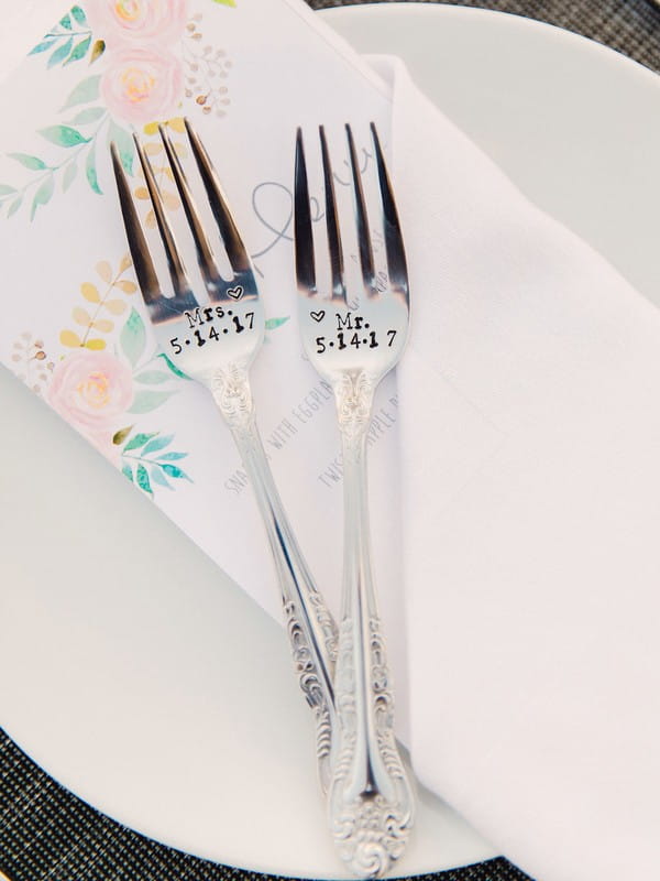 Personalised cake forks