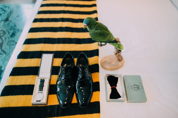 Groom's shoes and accessories