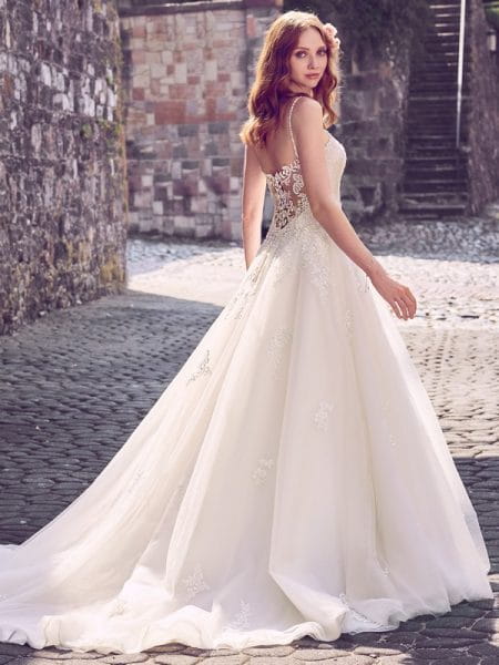 Back of Amara Wedding Dress from the Maggie Sottero Emerald 2018 Bridal Collection