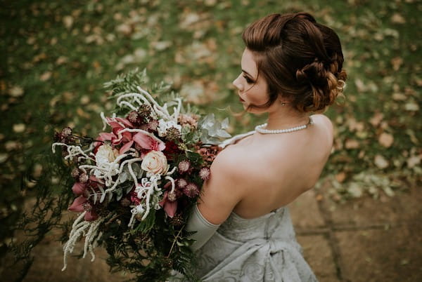 Autumn Wedding Bouquet with Foliage