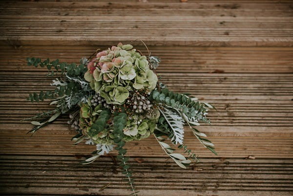 Autumn Wedding Bouquet with Hydrangea