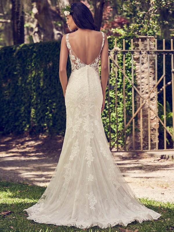 Back of Charlotte Wedding Dress from the Maggie Sottero Emerald 2018 Bridal Collection