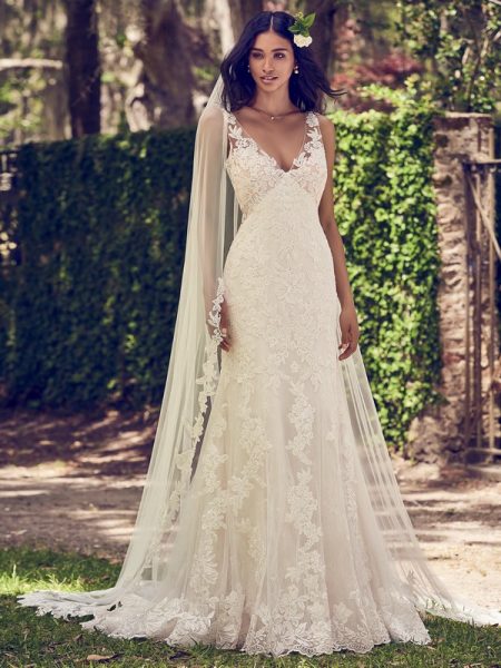 Charlotte Wedding Dress with Veil from the Maggie Sottero Emerald 2018 Bridal Collection