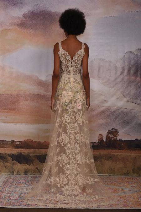 Back of Gypsy Rose Wedding Dress from the Claire Pettibone Vagabond 2018 Bridal Collection
