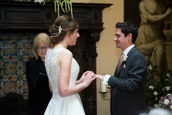 Hair Accessory on Back of Bride's Head