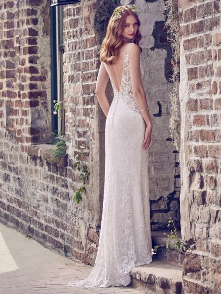 Back of Hazel Wedding Dress from the Maggie Sottero Emerald 2018 Bridal Collection