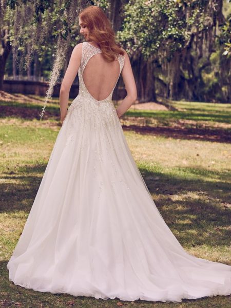 Back of Jace Wedding Dress from the Maggie Sottero Emerald 2018 Bridal Collection