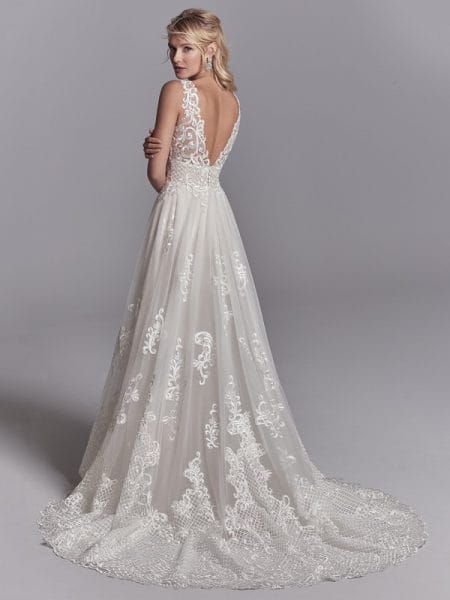 Back of Oliver Wedding Dress from the Sottero and Midgley Khloe 2018 Bridal Collection