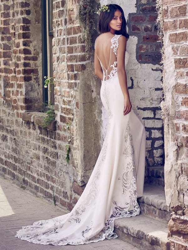 Back of Veronica Wedding Dress from the Maggie Sottero Emerald 2018 Bridal Collection
