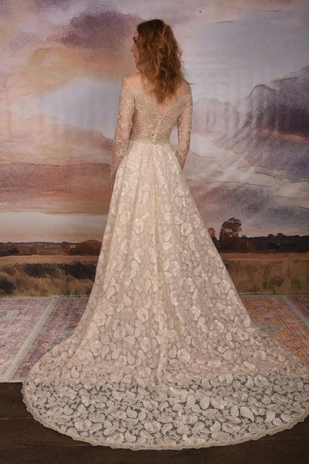 Back of Voyage Wedding Dress from the Claire Pettibone Vagabond 2018 Bridal Collection