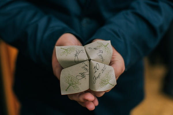 Wedding paper fortune teller