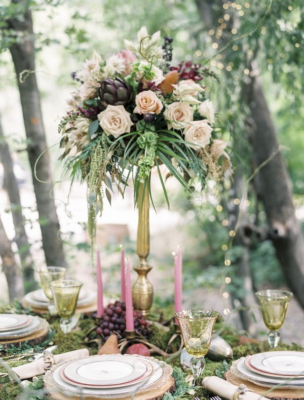 Wedding table flowers