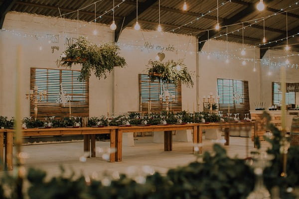 Wedding tables at Die Stoor