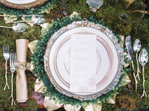 Fairyland wedding place setting