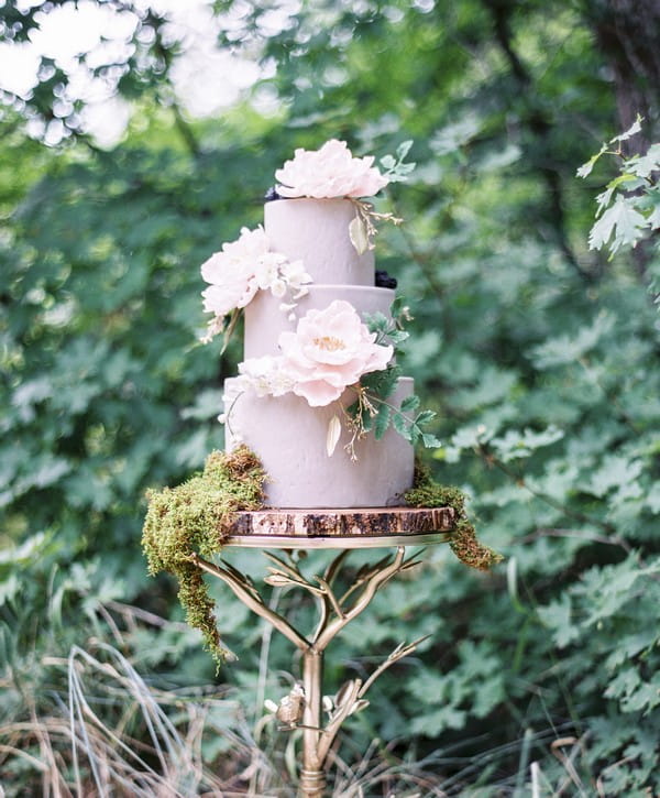 Lavender coloured wedding cake