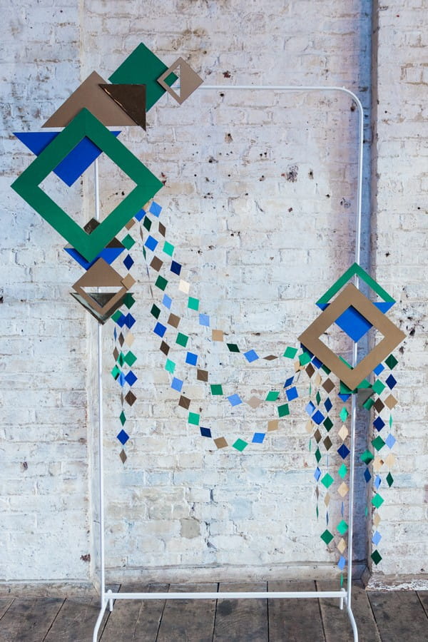 Geometric shapes wedding backdrop