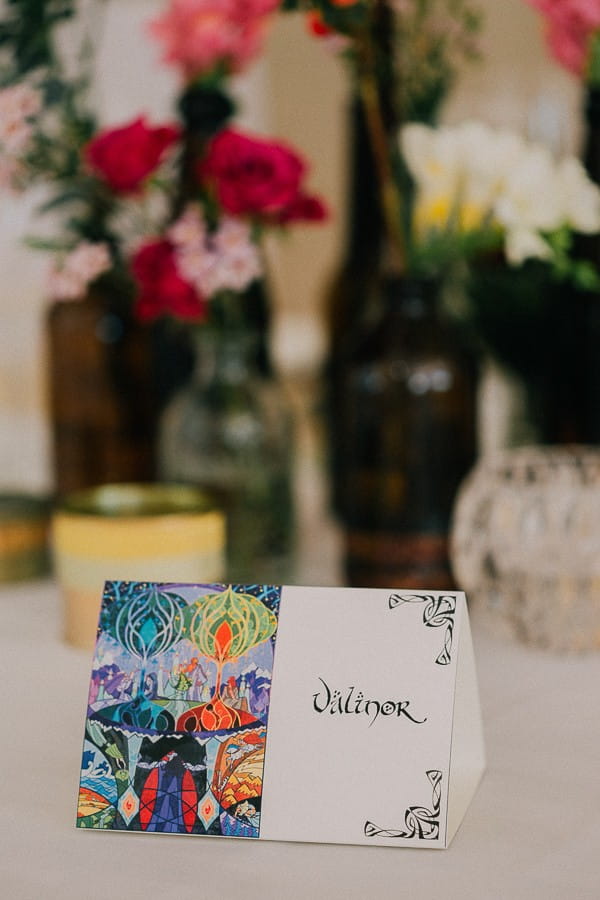 Tolkien-inspired wedding table name