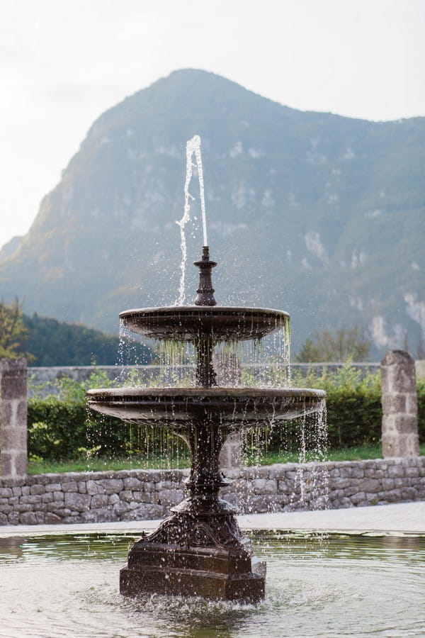 Fountain at Count Ceconi Castle in Italy