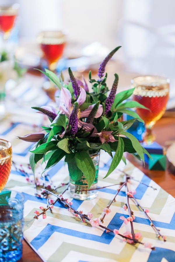 Veronica longifolia purple wedding table flowers