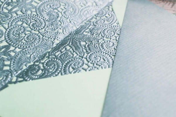 Lace Wedding Stationery Detail