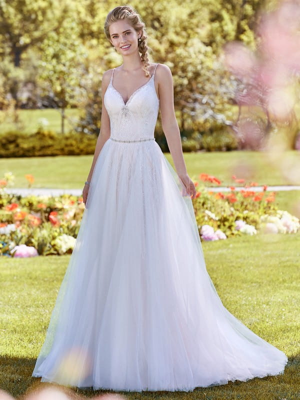 Polly Wedding Dress with Tulle Overskirt from the Rebecca Ingram Juniper 2018 Bridal Collection