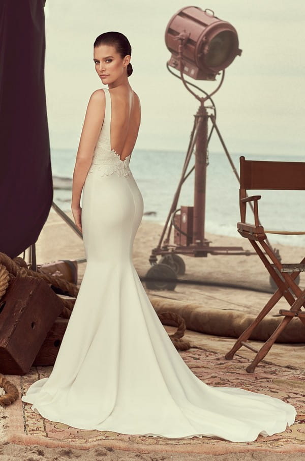 Back of 2184 Wedding Dress from the Mikaella Spring 2018