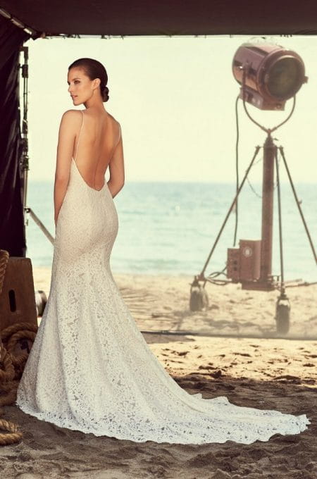 Back of 2186 Wedding Dress from the Mikaella Spring 2018