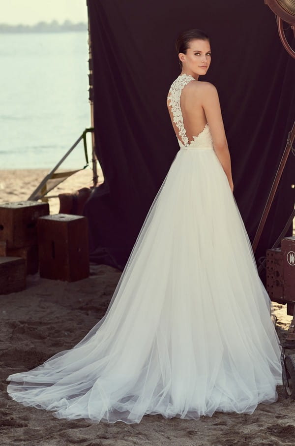 Back of 2187 Wedding Dress from the Mikaella Spring 2018