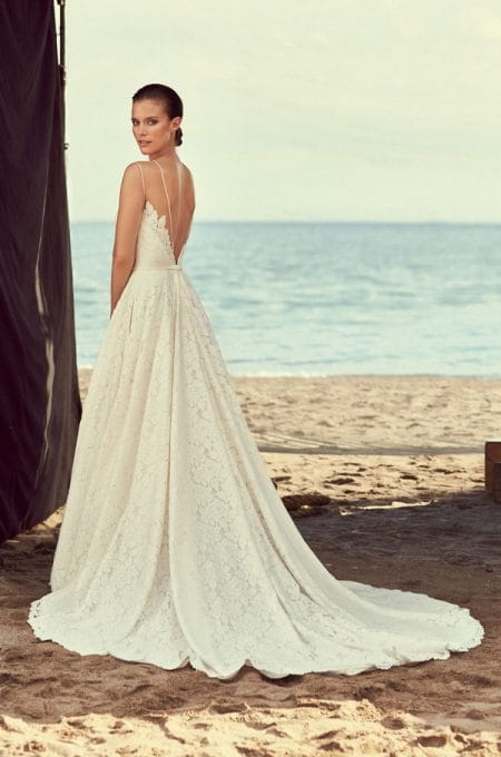 Back of 2188 Wedding Dress from the Mikaella Spring 2018