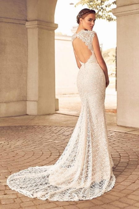 Back of 4784 Wedding Dress from the Paloma Blanca Spring 2018 Bridal Collection