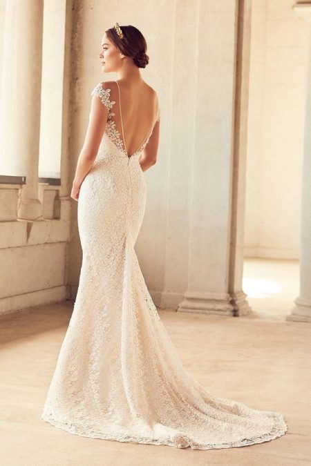 Back of 4786 Wedding Dress from the Paloma Blanca Spring 2018 Bridal Collection