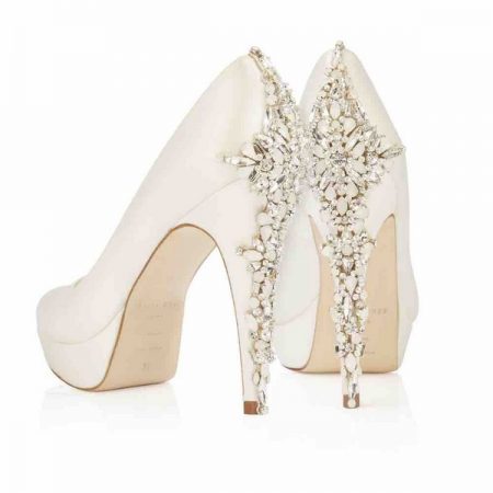 Heel of Catherine Freya Rose bridal shoes for 2018
