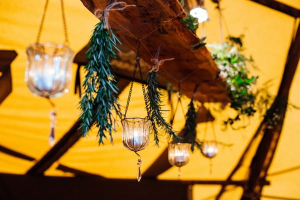 Hanging Installation with Rosemary in Tipi