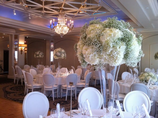 Topiary Display on Wedding Reception Table