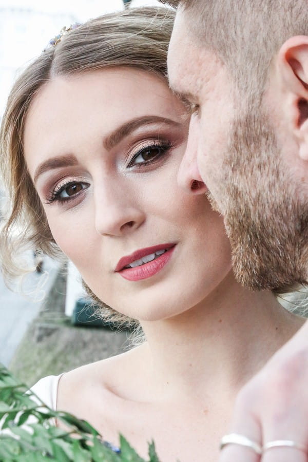 Close-up of bride's make-up