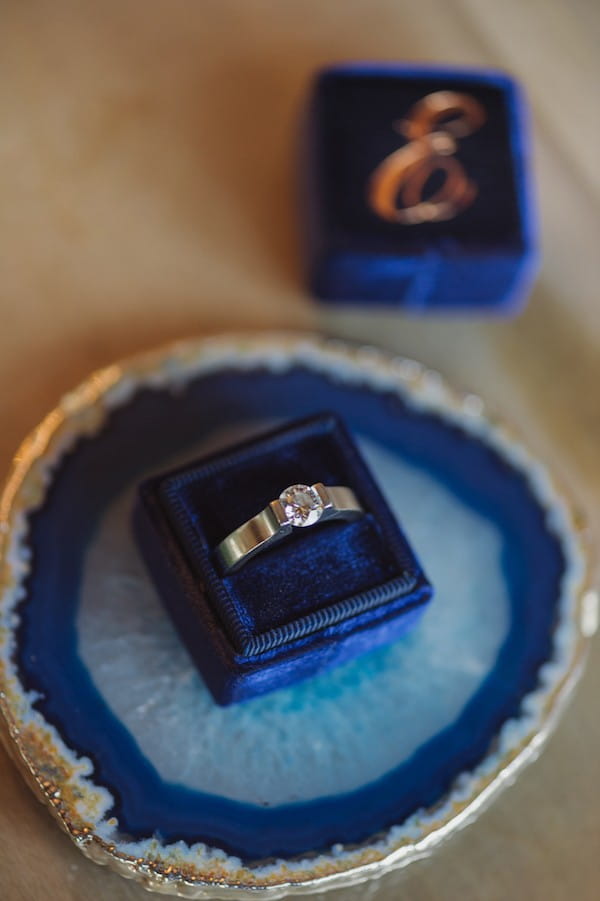 Ring in blue ring box