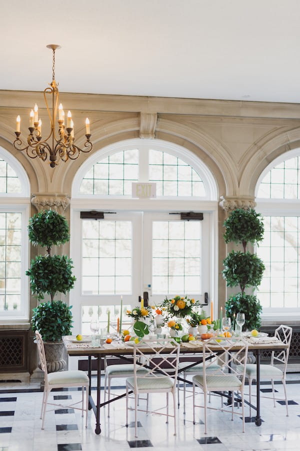 Wedding table in Laurel Hall