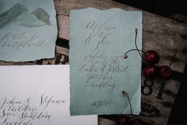 Wedding RSVP with calligraphy writing